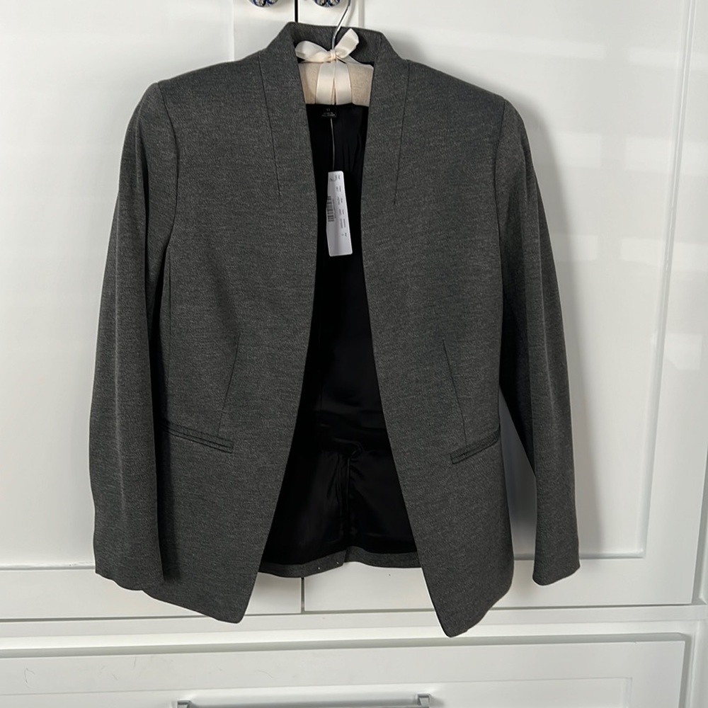 Grey j crew professional blazer size 0
